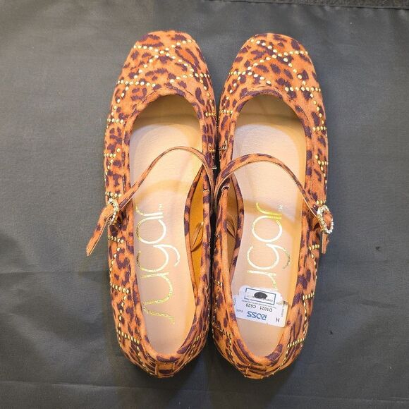 BRAND NEW SUGAR LEOPARD PRINT WOMEN MARY JANE FLAT - Picture 5 of 16
